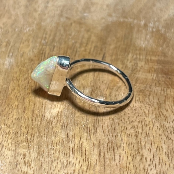 NWOT Natural Raw Ethiopian Opal 925 Sterling Silver Ring - Picture 9 of 16